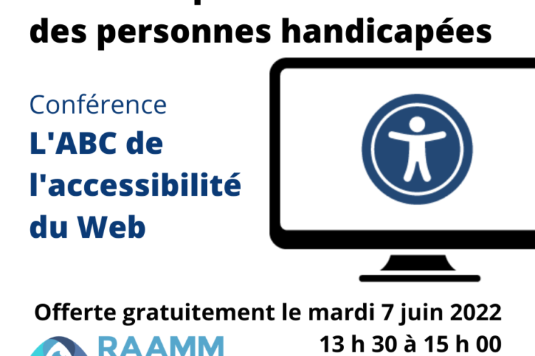 SQPH, conférence L'ABC de l'accessibilité du Web, 7 juin de 13h30 à 15h